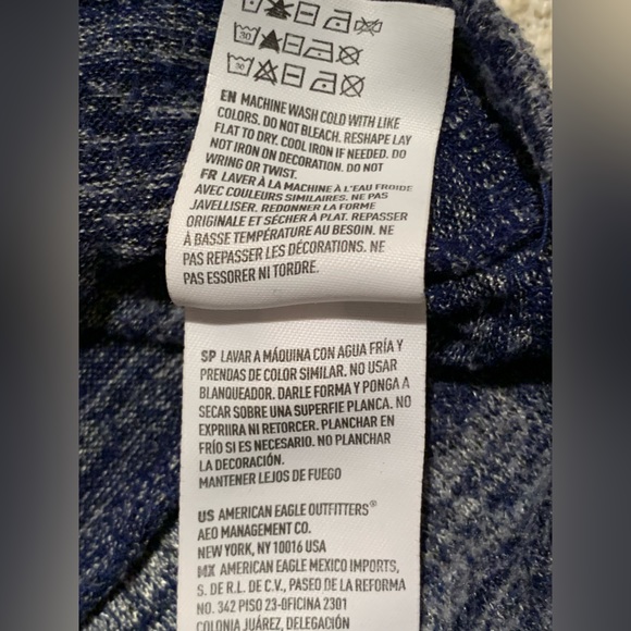 American Eagle Outfitters blue full zip hoodie sweatshirt size M - Picture 5 of 7